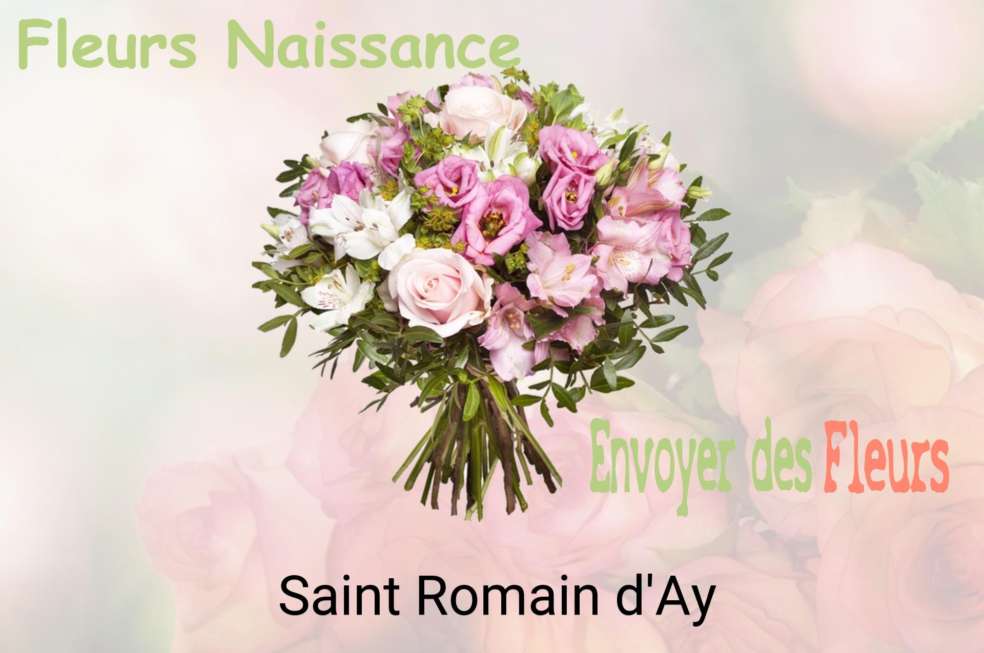 Bouquet de fleurs de naissance livré à Saint-Romain-d'Ay