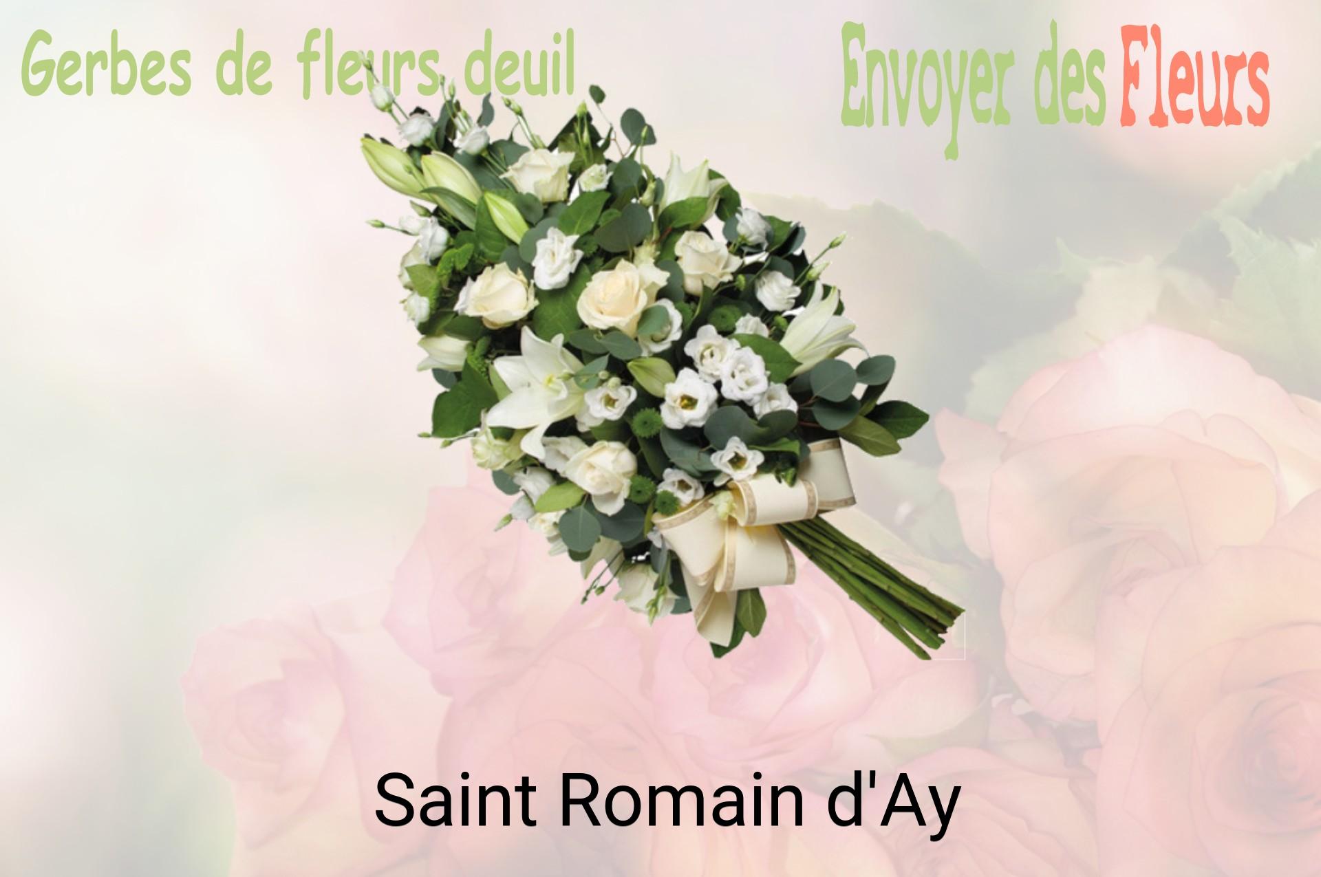 Gerbe de fleurs de deuil livrée à Saint-Romain-d'Ay